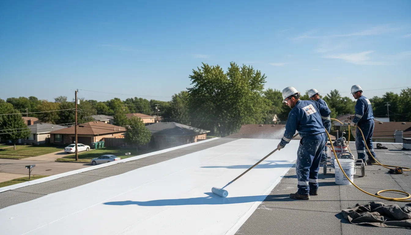 Commercial roof coating in Poplar Grove, IL near me